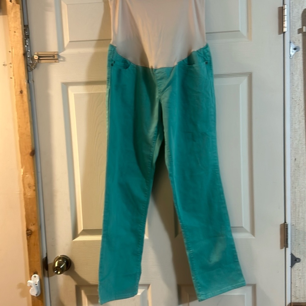 LIZ LANGE MATERNITY FULL PANEL JEANS: BLUE: NEW WITHOUT TAGS: SIZE 8